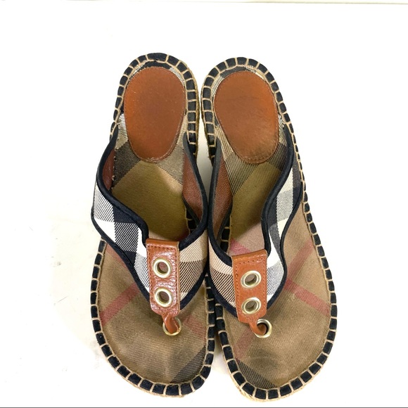 burberry nova check espadrilles wedges size 37 - Picture 7 of 8